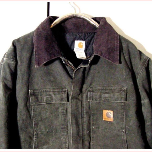 Vtg Carhartt Denim Corduroy Quilted Jacket Sz 3XL - Picture 2 of 8